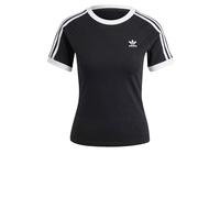 Adidas Women's 3-Streifen Slim Raglan T-Shirt Black Melange S