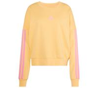 adidas - Women's 3-Stripes French-Terry Sweatshirt - Pullover, Gr. L, beige (SemiIceTangerine/StTropicBloom)