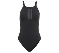 adidas Women's 3-Stripes HIGH Neck 2-Way Straps PEACHSOFT Swimsuit, Black, 38