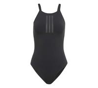 adidas Women's 3-Stripes HIGH Neck 2-Way Straps PEACHSOFT Swimsuit, Black, 46