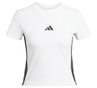 adidas Damen Essentials 3 Stripes Slim Baby T-Shirt, White/Black, S