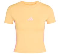 adidas - Women's 3-Stripes SJ Baby Tee - T-Shirt, Gr. XS, beige (SemiIceTangerine/StTropicBloom)
