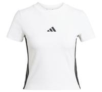adidas Damen Essentials 3 Stripes Slim Baby T-Shirt, White/Black, XXL