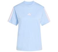 adidas - Women's 3-Stripes SJ Tee B - T-Shirt, Gr. L, blau (GlowBlue/ClearPink)