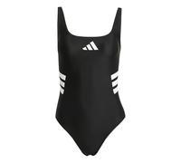 3-Streifen U-back Badeanzug Black / White 36