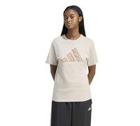 adidas Women's Animal Graphic T-Shirt, Wonder Alumina/orange, XXL