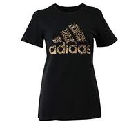 adidas Women's Badge of Sport Metal Short Sleeve Tee, Black Small