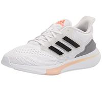 adidas Women's EQ21 Running Shoe, White/Black/Iron Metallic, 9.5