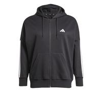 adidas Women's Essentials 3-Streifen Full-Zip Fleece Kapuzenjacke (Große Größen)