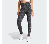adidas Women's Essentials 3-Stripes Animal Print Leggings, Grey/Carbon/Black, XS