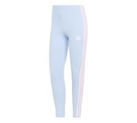 adidas Women's ESSENTIALS 3-STRIPES COTTON LEGGINGS, glow blue/clear pink, XL