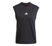 adidas Women's Essentials 3-Stripes Cotton Lifestyle Tank, Black/White, XXL
