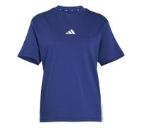 adidas Essentials 3-Streifen Baumwoll T-Shirt Damen JD0843 - dark blue/white XS