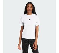 Adidas Women's Essentials 3-Stripes Cotton T-Shirt, White/Black, L