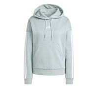 adidas Women's Essentials 3-Stripes Fleece Hoodie, Wonder Sage/White, M