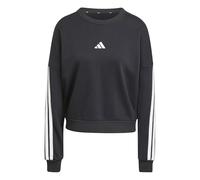 adidas Essentials Fleece 3S Damen Sweatshirt pechschwarz/weiß - XL