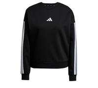 adidas Damen Essentials 3-Stripes Fleece Sweatshirt, Black/White, XXS
