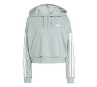 adidas Essentials 3-STRIPES French Terry Quarter-zip Hoodie wonder sage-white (AED6) L
