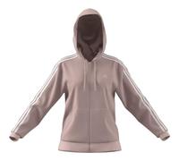 adidas Women's Essentials 3-Stripes French Terry Regular Kapuzenjacke mit Reißverschluss Sandy Pink S
