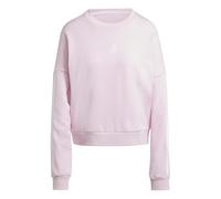 adidas Women's Essentials 3-Stripes French Terry Sweatshirt, Clear pink/White, XS
