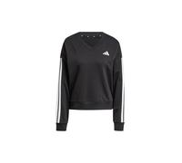 adidas Essentials 3-Streifen French Terry V-Ausschnitt Sweatshirt Damen JE0027 - black/white XS