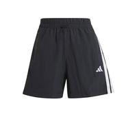 adidas Women's Essentials 3-Stripes Lifestyle Woven Shorts, Black/White, S