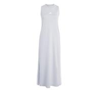 adidas Women's Essentials 3-Stripes Long Racerback Dress, Halo Silver/White, S