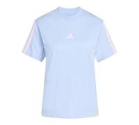 adidas - Women's 3-Stripes SJ Tee B - T-Shirt, Gr. L, blau (GlowBlue/ClearPink)
