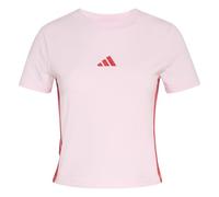 Adidas Essentials 3 Stripes Slim Baby Kurzarm-t-shirt M Clear Pink / Pure Ruby
