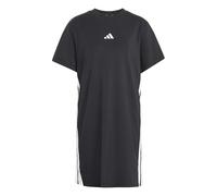 adidas Women's Essentials 3-Stripes Tee Dress, Black/White, XXS