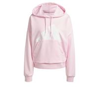 Adidas Women's Essentials Big Logo French Terry Loose Hoodie, Clear pink/White, XXS