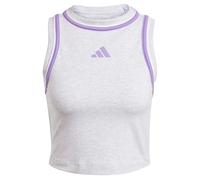 adidas Women's Essentials Color-Pop Cotton Crop-Top Light Grey Heather 2XL