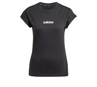 adidas Women's Essentials LINEAR Cotton T-Shirt, Black/White, XL
