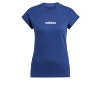 adidas Women's Essentials LINEAR Cotton T-Shirt, Dark Blue/White, XXL