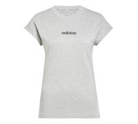 Adidas T-Shirt Essentials LINEAR JC8241 Baumwolle Damen mittelgrau meliert/schwarz XL