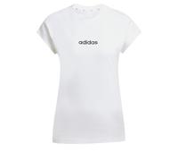 adidas Women's Essentials LINEAR Cotton T-Shirt, White/Black, XXL