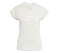 adidas Damen Essentials Linear Cotton T-Shirt (Größe XS, weiss)