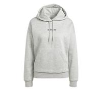 Adidas Women's Essentials LINEAR Fleece Hoodie, medium Grey Heather/Black, S