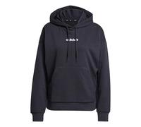 adidas Women's Essentials LINEAR French Terry Hoodie, Black/White, XXL