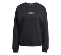 adidas Damen Essentials LINEAR French Terry Sweatshirt, Black/White, M