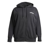 Adidas Women's Essentials LINEAR Full Zip French Terry Hoodie, Black/White, XL