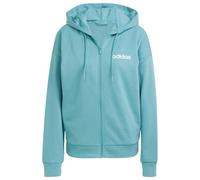 adidas - Women's Essentials Linear Full Zip French Terry - Hoodie, Gr. S, türkis (PowderTeal/White)