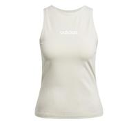 adidas Damen Essentials Linear Slim Cotton Tank Shirt, Wonder Alumina/White, M