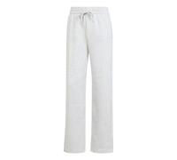 Adidas Women's Essentials SMALL Logo Feel Cozy Open Hem Pants, Light Grey Heather/White, M
