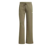 Adidas Women's Essentials SMALL Logo Feel Cozy Open Hem Pants, Olive strata/White, XS