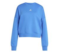 adidas Women's Essentials SMALL Logo Feel Cozy Relaxed FIT Sweatshirt, ray Blue/White, L