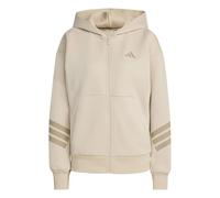 Adidas Kapuzensweatshirt W FI 3S FZ HD – 67% Polyester/33% Baumwolle – Damen Gr. L crystal linen