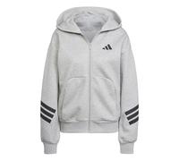 Kapuzensweatshirt ADIDAS SPORTSWEAR "W FI 3S FZ HD", Damen, Gr. XS, grau (medium grau heather), Obermaterial: 67% Polyester, 33% Baumwolle, Sweatshirts (68899113-XS) medium grau heather