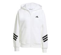 adidas Women's Future Icons Three Stripes Full Zip Hoodie, White, L