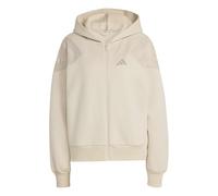 adidas Women's Future Icons Three Stripes Hoodie, Crystal Linen, L